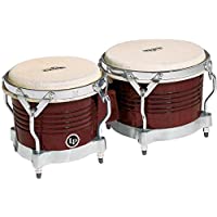 LP Matador - Bongos de madera- con diseño de Almond Brown- 7 1-4&quot- y 8 5-8&quot-